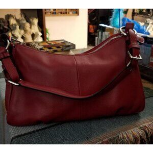 🆕Womens Wine Genuine Leather Shoulder Bag Top Handle Handbag‎ Ladies Purses